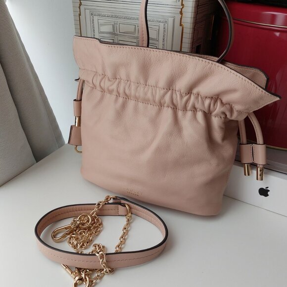 Radley Slouchy Small Drawstring Crossbody Pink Leather Sunny Rise not Loewe - Picture 15 of 16